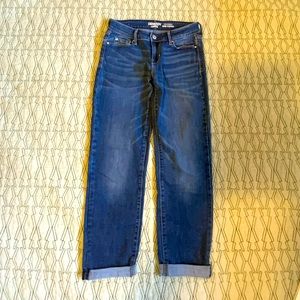 LEVIs DARK CUFFED JEANS boyfriend girlfriend midrise denim